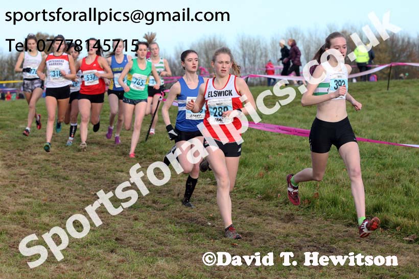 Womens under-17s and under-20s 2017 Start Fitness North Eastern Harrier League, Aykley Heads, Durham. Photo:  David T. Hewitson/Sports for All Pics